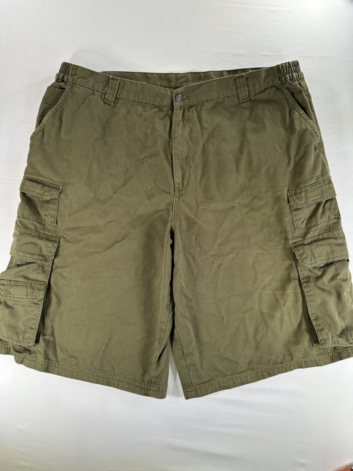 Boulder Creek Trading Co Cargo Shorts Men’s 46 Tall Olive Green 12” Cotton