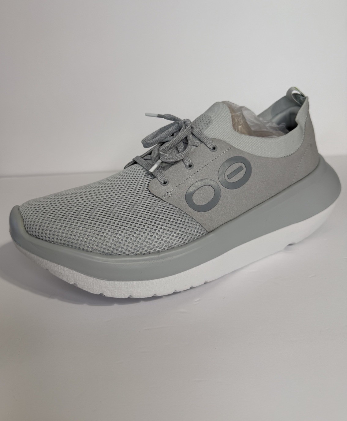 OOFOS OOmy Stride Shoe Men Size 14 Gray Glacier NIB