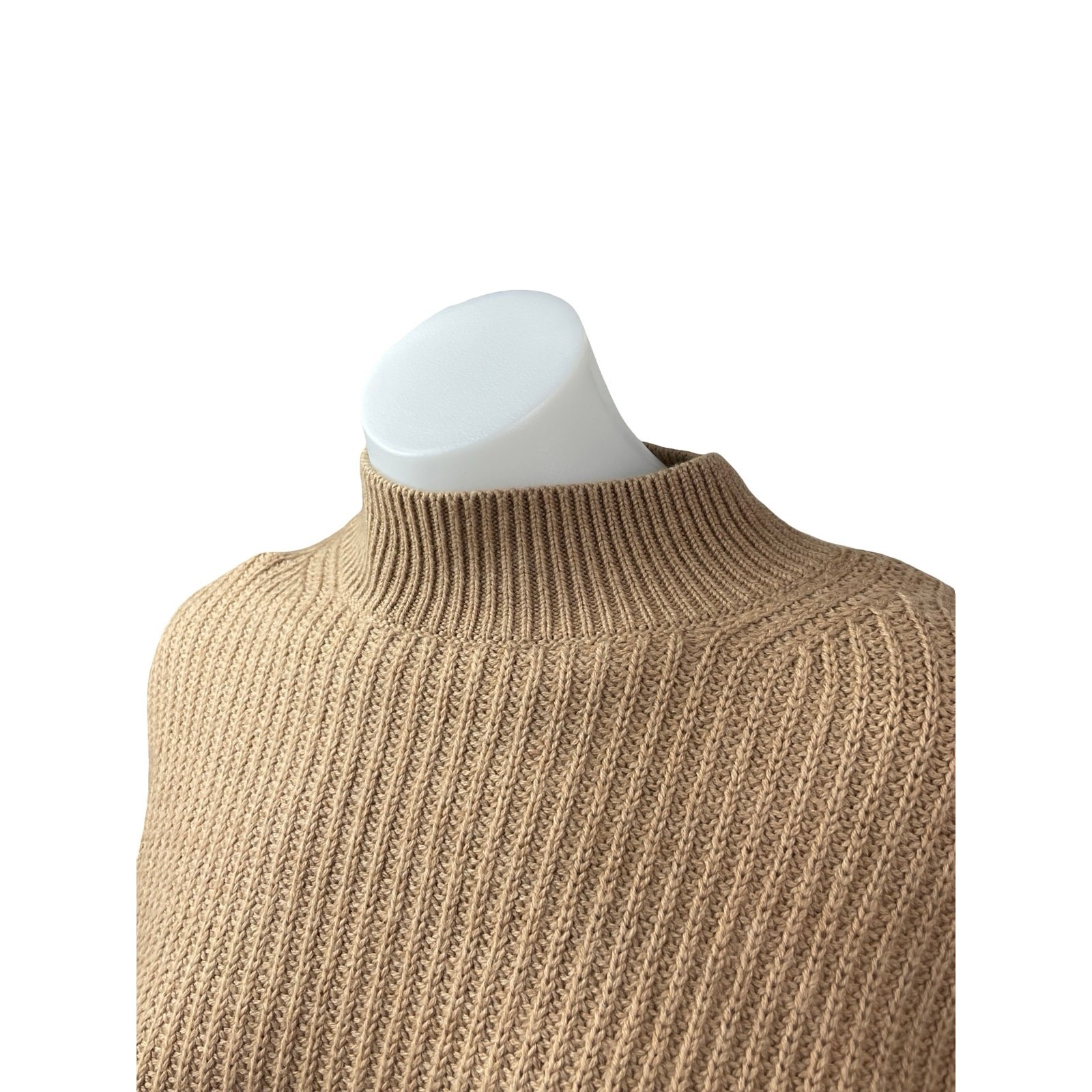 Aritzia Babaton 100% Wool Guell Women’s Brown Ribbed Sweatshirt Sweater Top Sz S