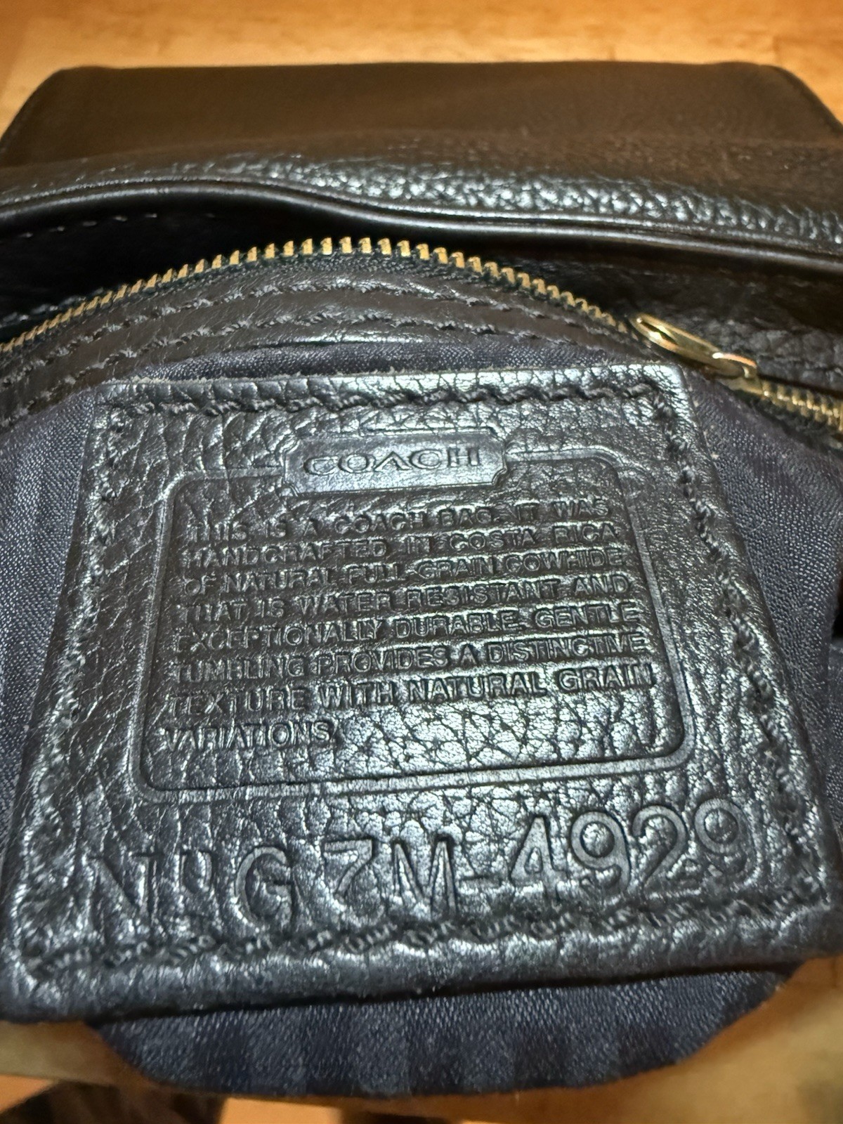 Coach 1997 Vintage G7M-4929 Sonoma Small Full Flap Black USA Full Grain Cowhide