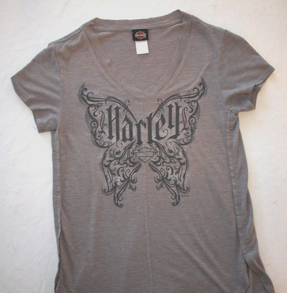 Harley-Davidson Womens T-Shirt Thin Gray S/Sleeve Cap El Cajon, California Sz:S?