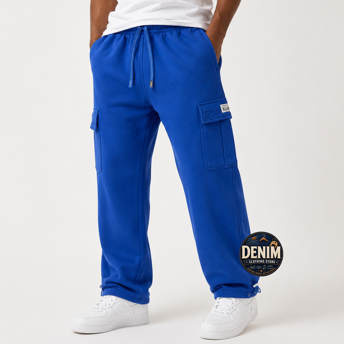 Pro Club Men’s Heavyweight Track Fleece Cargo Pants Sweatpants S~7XL