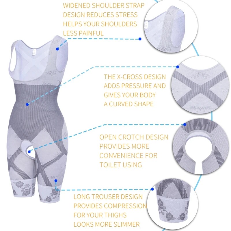 Women Bodysuit Shapewear Post Surgery Tummy Control Slimming Full Body Shaper