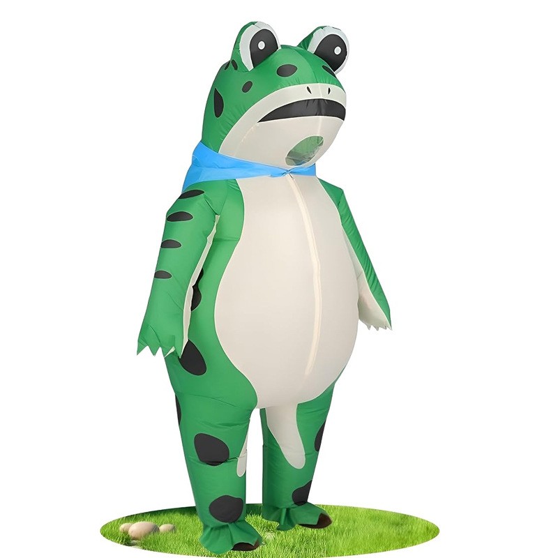 Inflatable Frog Costume for Adults Funny Blow Up Cosplay Birthday Party Suit