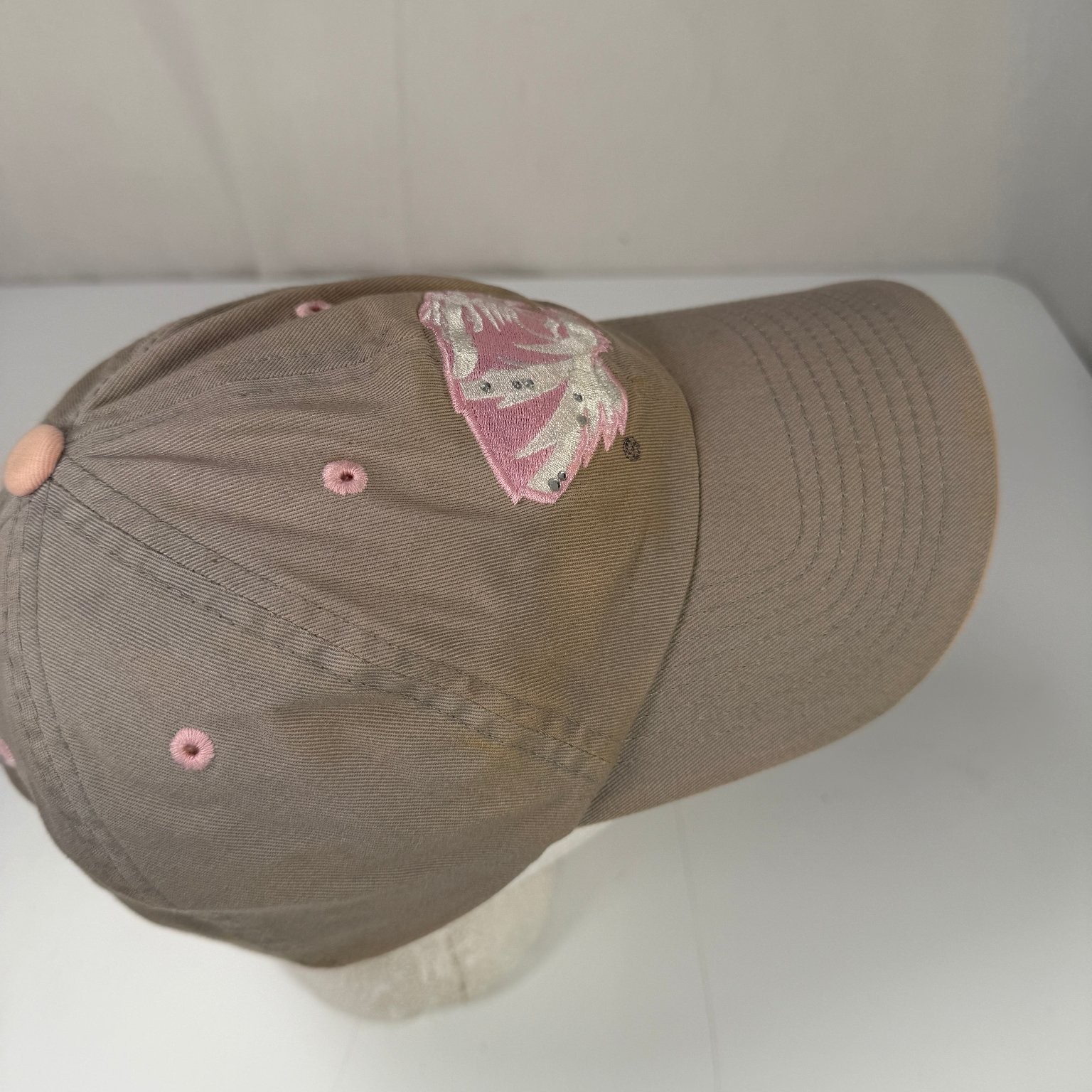 Missouri Tigers NCAA Captivating Hat Women’s Tan Pink OSFA Bling Rhinestones