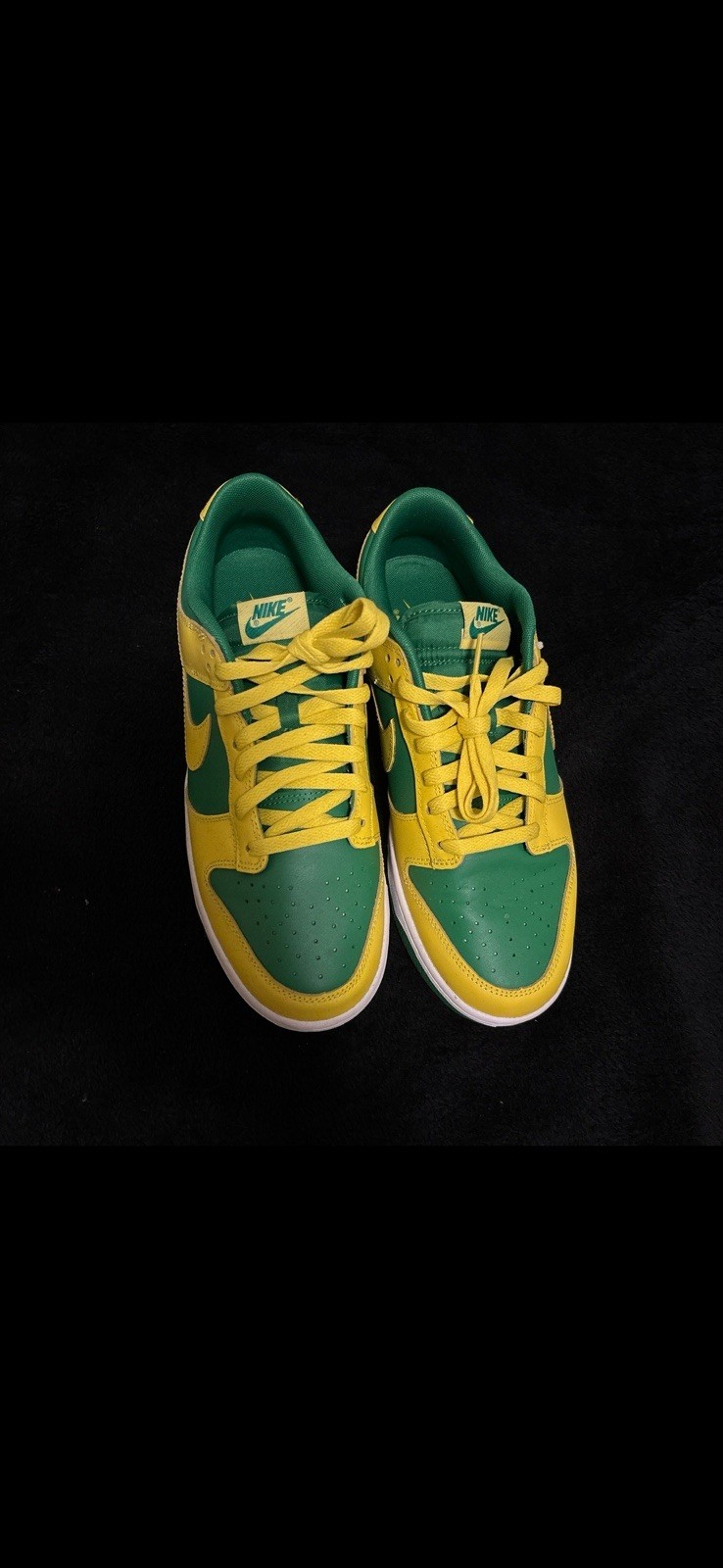 Nike Dunk Low Reverse Brazil Men’s Low Top Lace-Up Sneakers Green Yellow White