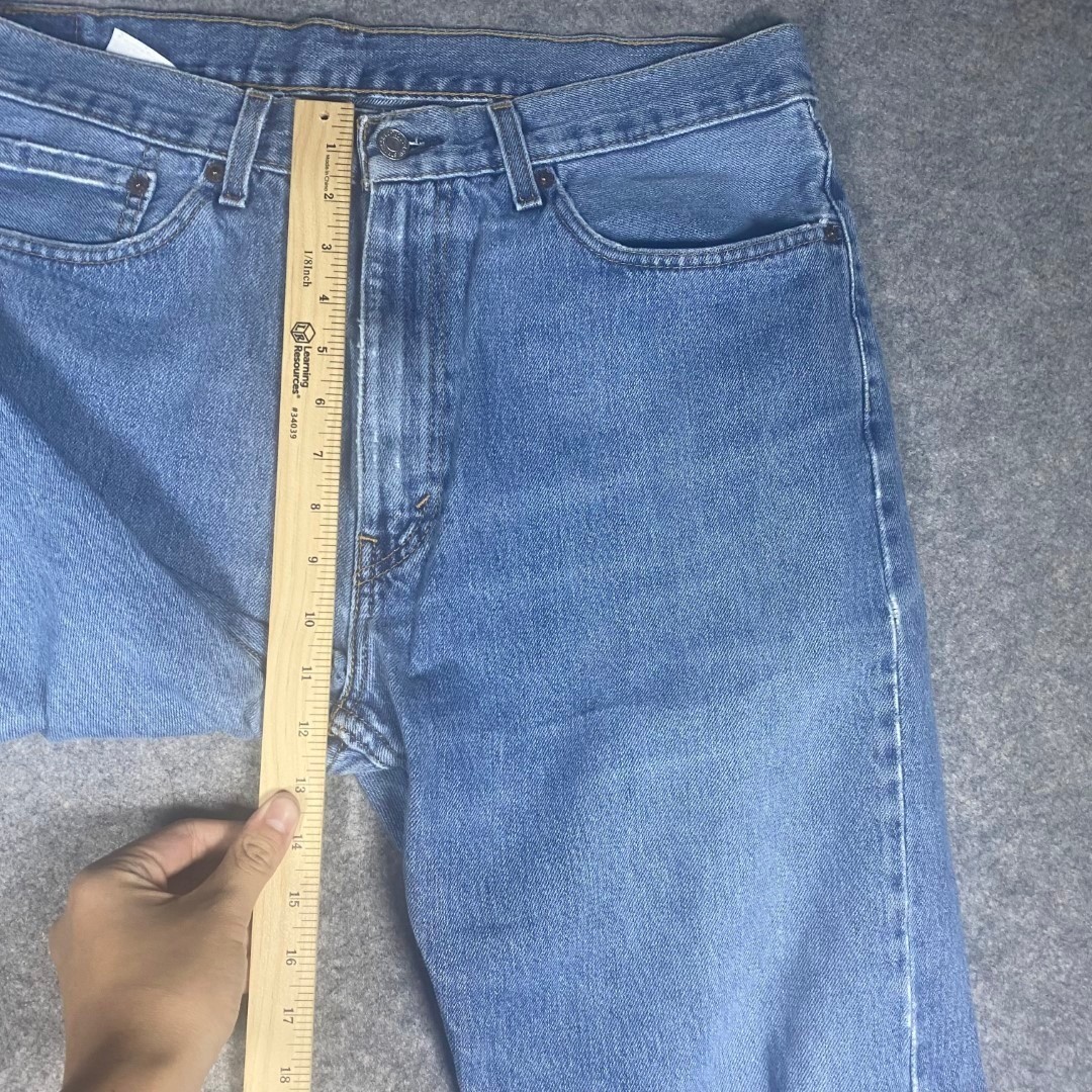 Levi Strauss 505 Mens W36 L32 Blue Denim Straight Fit Jeans Pants