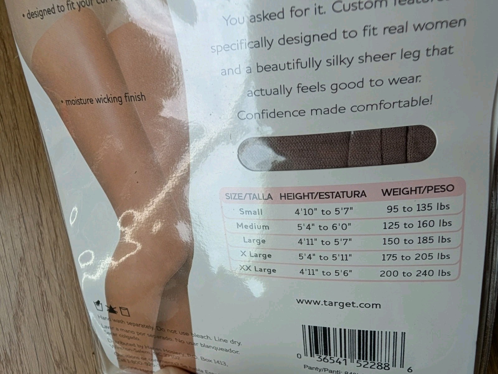 Hanes Solutions Silky Soft Sheer Leg Pantyhose XL Java Medium Control