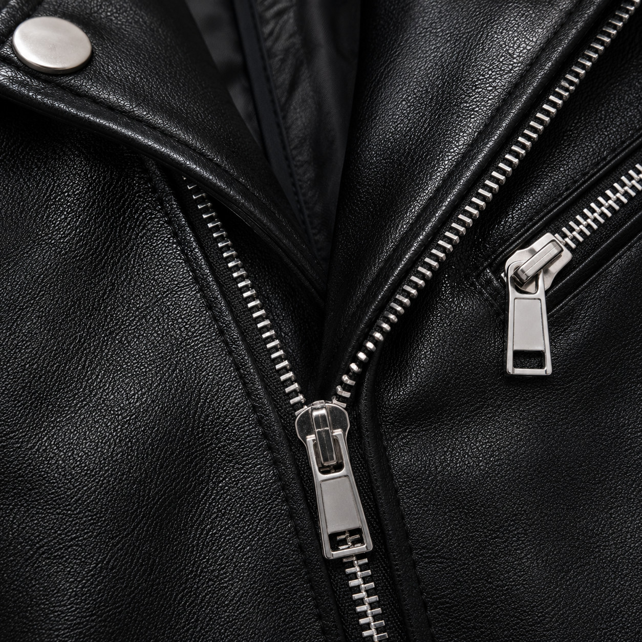 Men’s Black Leather Motorcycle Biker Jacket Red Quilted Slim Fit S-3XL