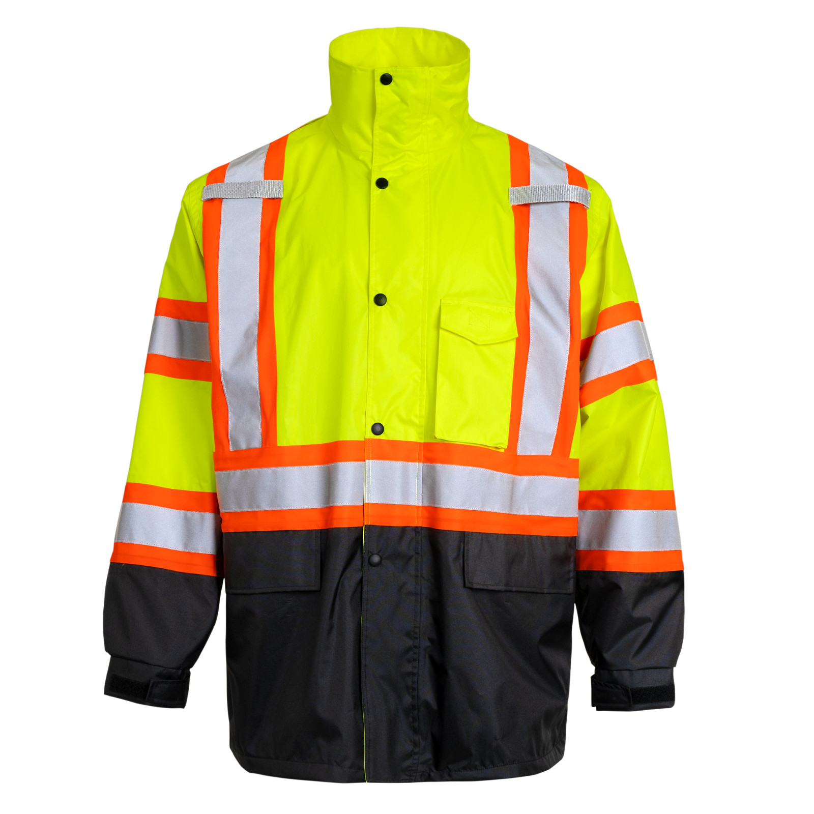 Safety Rain Jacket Reflective Two Tone with X on back Jorestech