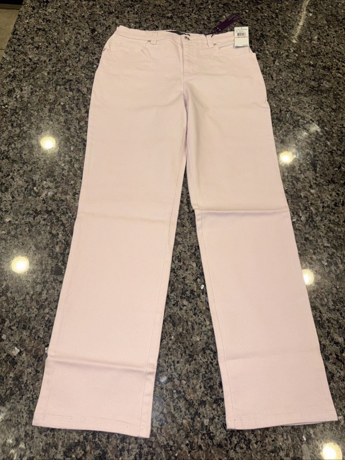 Gloria Vanderbilt Womens Pink Amanda Stretch Denim Pants Sz 10 New With Tags