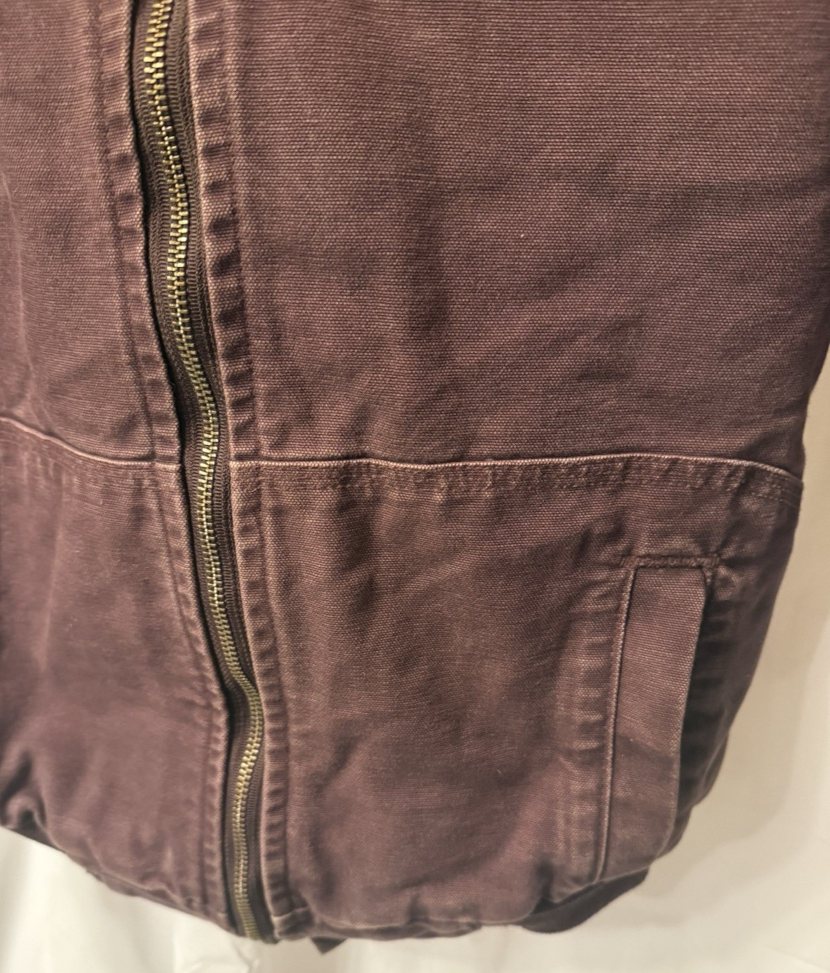 Carhartt Jacket Womens L 12/14 Maroon Wildwood Sherpa Lined Workwear 46″ chest