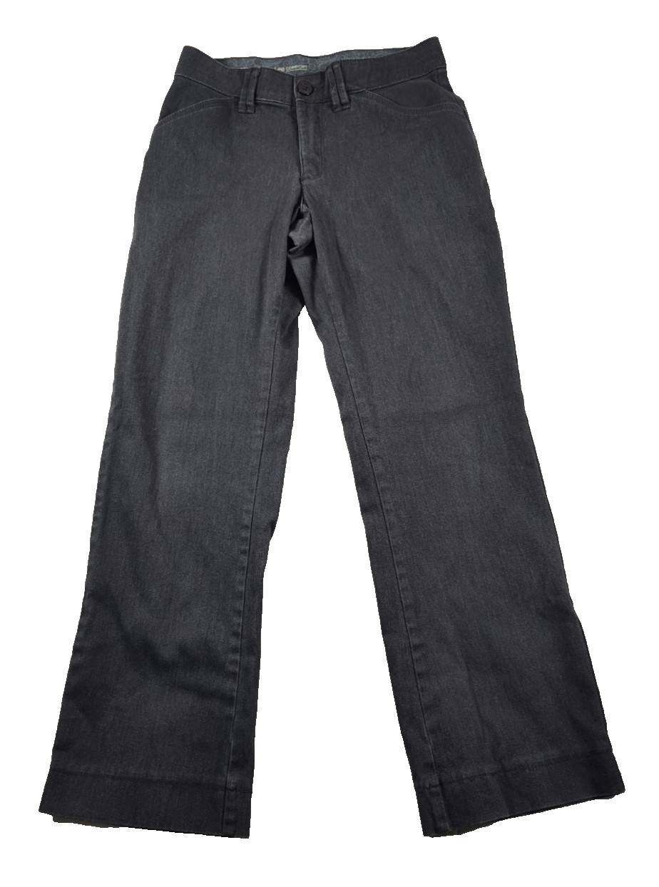 Lee Comfort Waistband Stretch Jeans Womens 4P Petite Blue Mid Rise Straight Leg