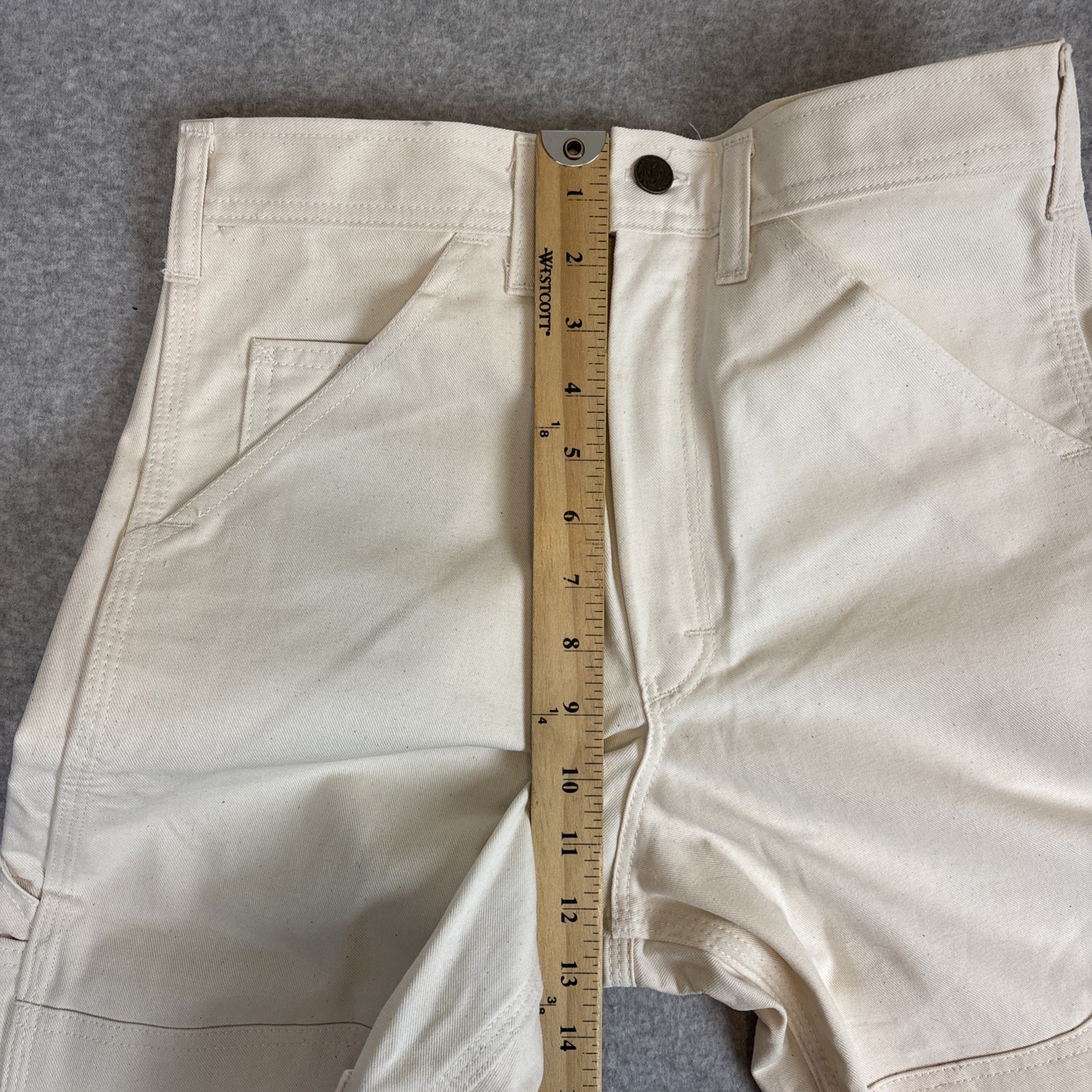 VTG NEW Stan Ray 50th Anniversary Carpenter Ivory Pants Painter USA Mens 28×32