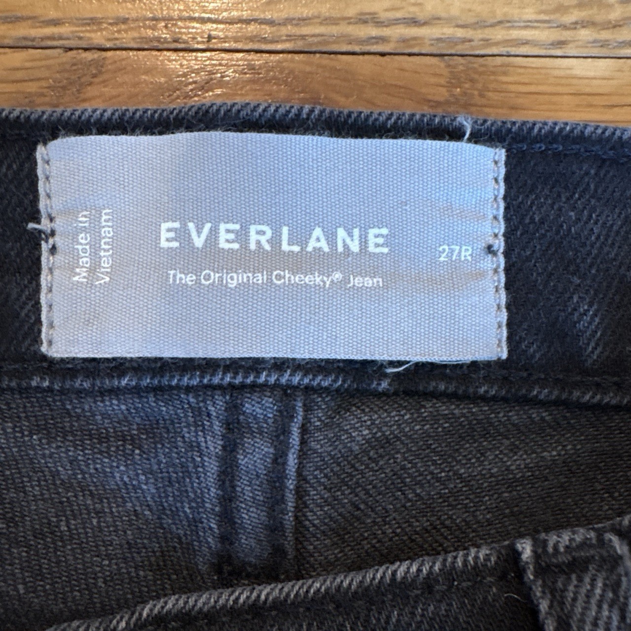 Everlane Black Women’s The Original Cheeky Straight Jeans 27R Stretch Denim
