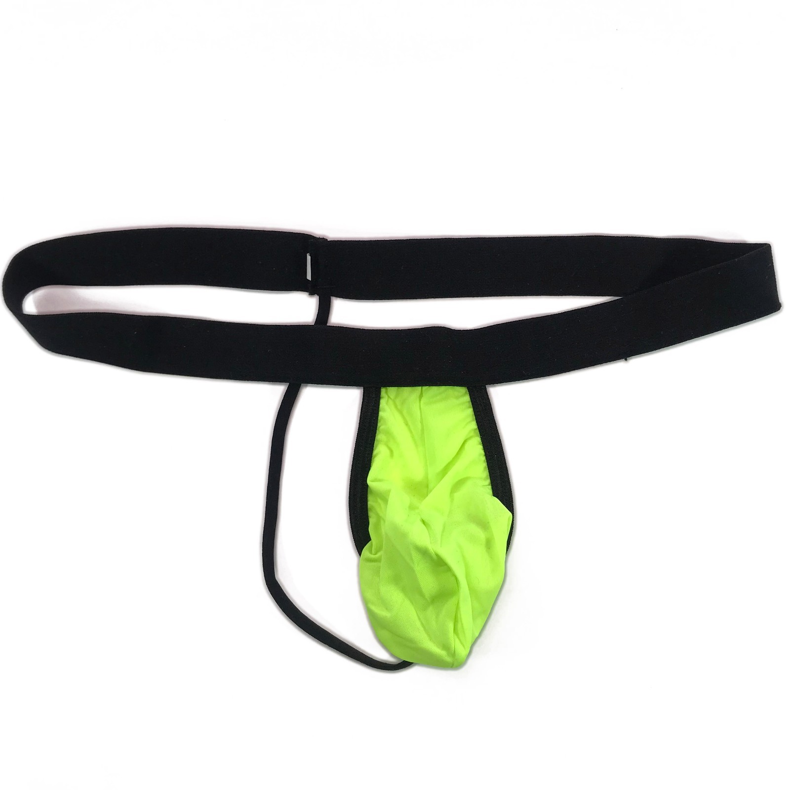 K1952 Mens Sexy Mini String Pouch Thong Soft Silky Thin Jersey Semi C-thru