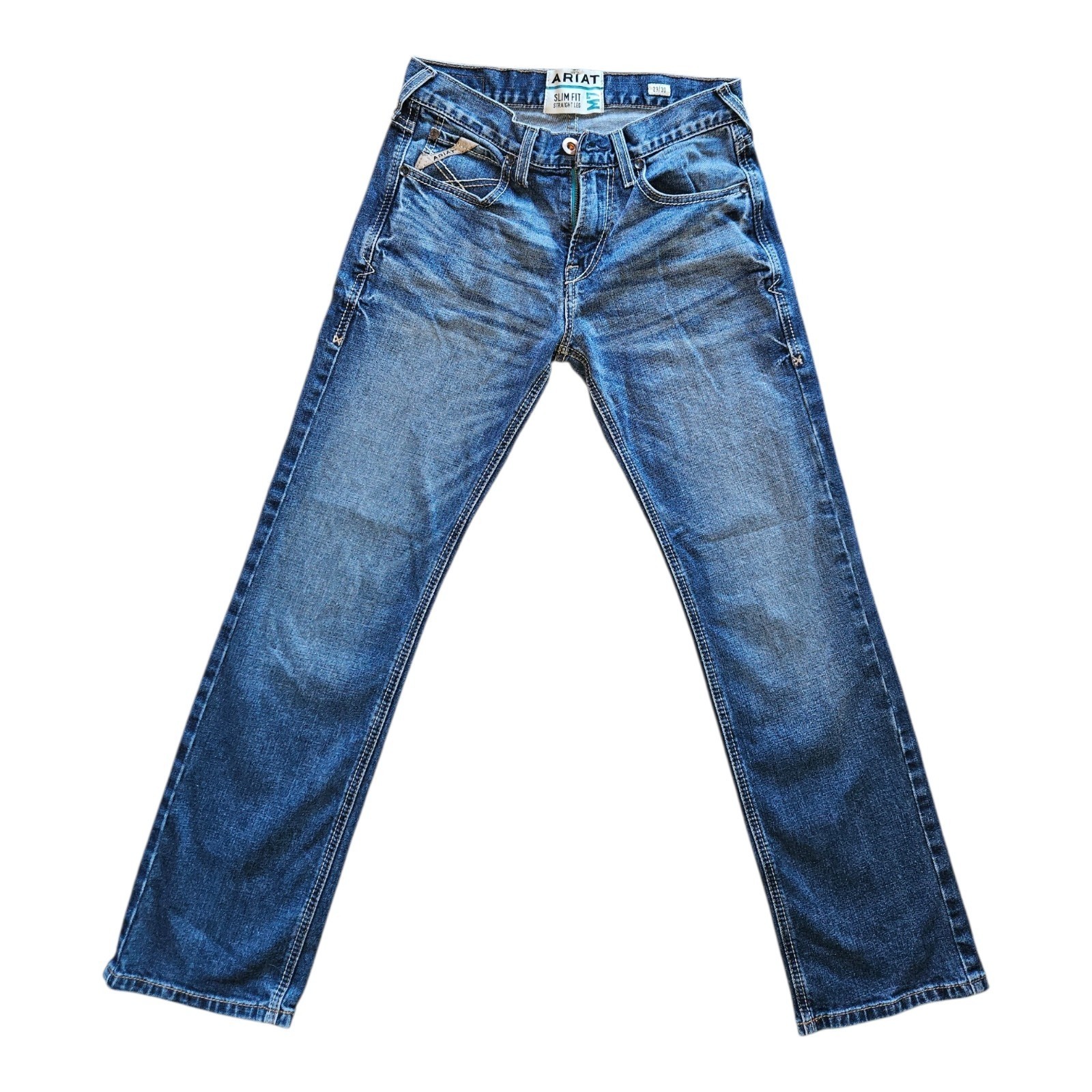 Ariat M7 Slim Straight Jeans Men’s 29×30 Blue Wash Western Rodeo Cowboy Denim