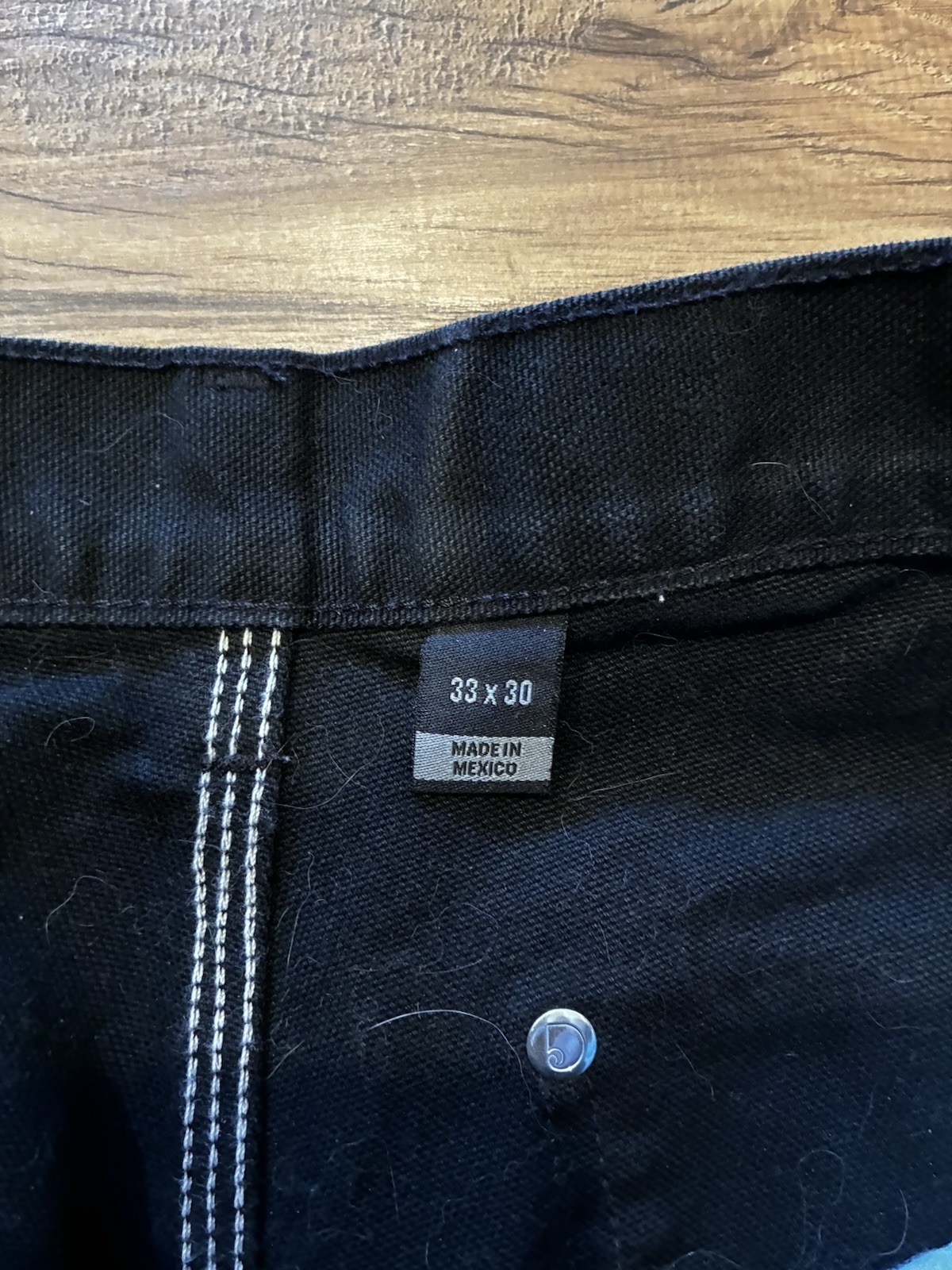 VTG Carhartt Double Knee Pants B01 BLK 33×30 Black Faded