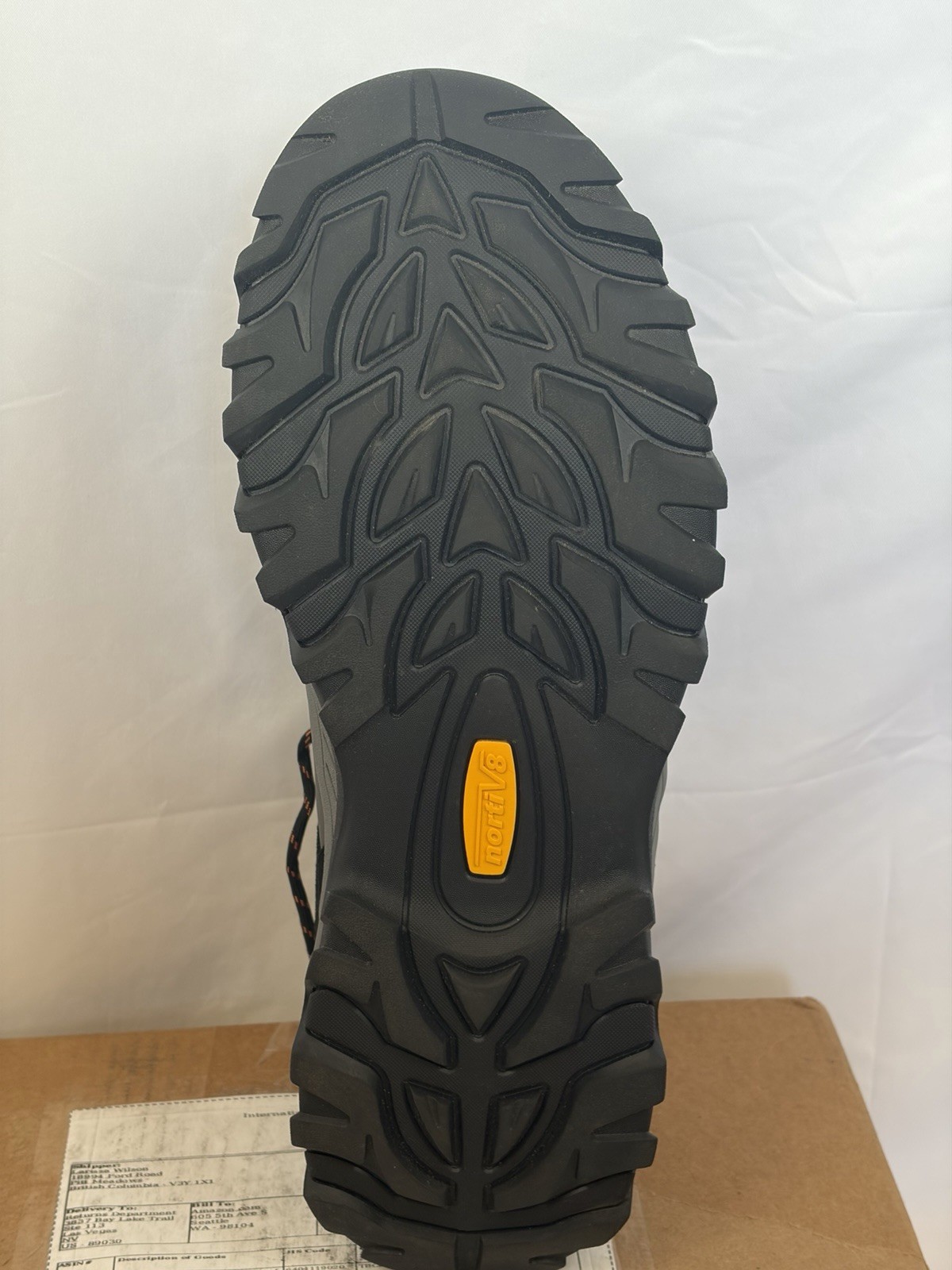NORTIV 8 Men’s Hiking Trail Shoes Gray Orange Size 15 Wide Outdoor Sneakers