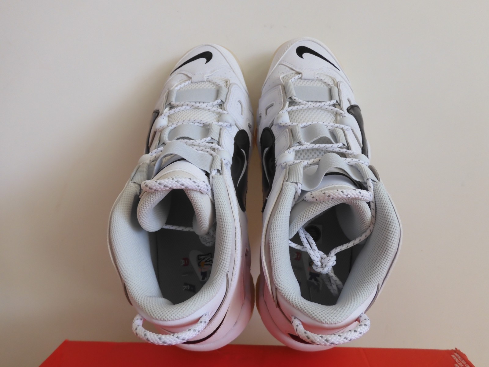 NIKE AIR MORE UPTEMPO ’96 “COPY PASTE WHITE-BLACK-PHOTON DUST SZ 12 [DQ5014-100]