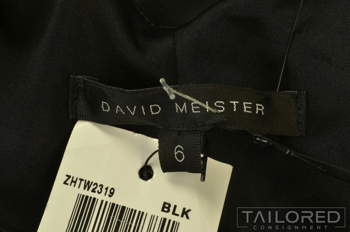 NWT – DAVID MEISTER Sold Black Sleeveless Luxury Womens Dress – Size 6
