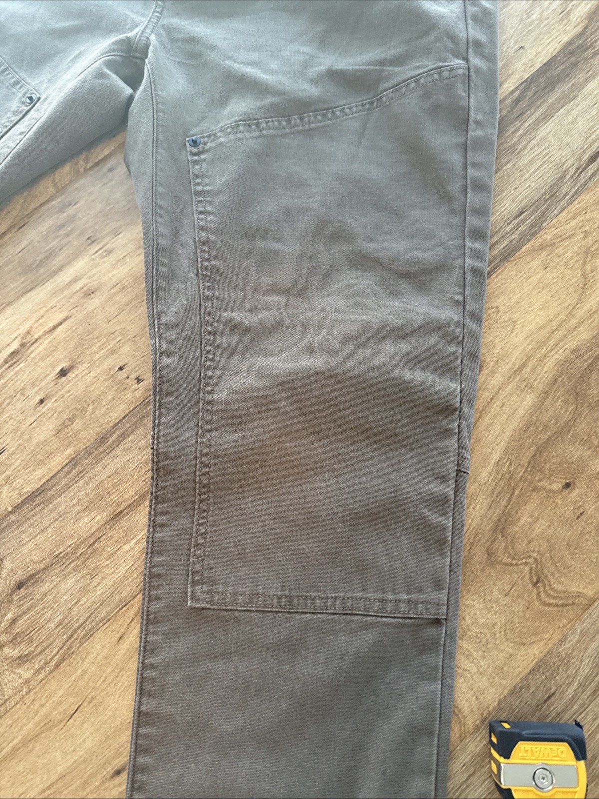 Proof Rover Double Knee Work Pant Mens 33×32 Athletic Taper Fit Beige Huckberry