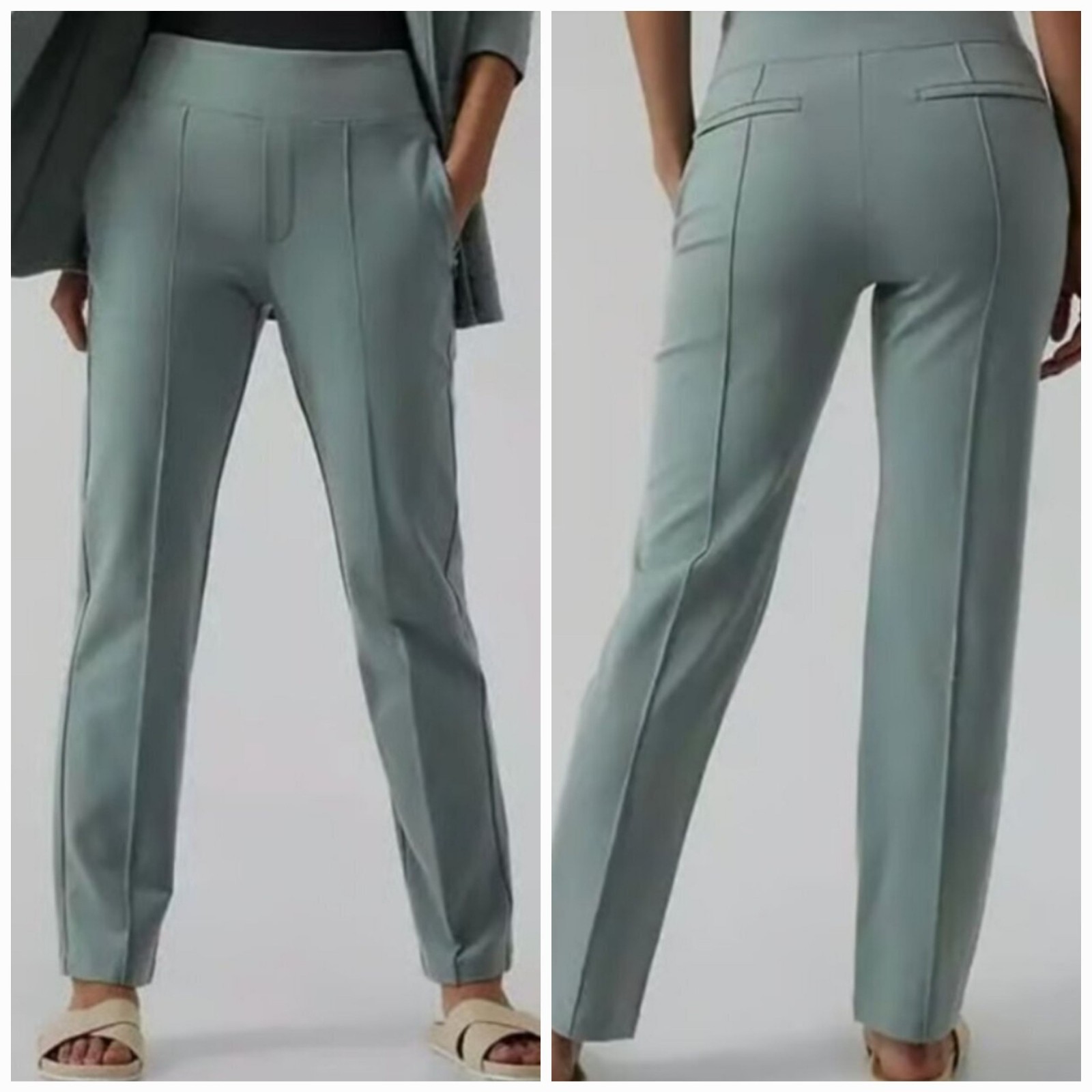 Athleta Eastbound Straight Pant Minimalistic Grey Blue Women’s Size 6 Pants