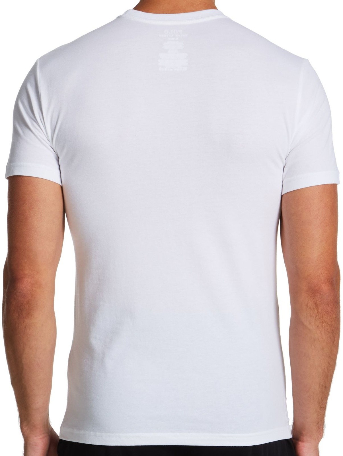 Polo Ralph Lauren Mens 4X Crew Neck T-Shirt 3 Pack White Stretch Cotton Blend
