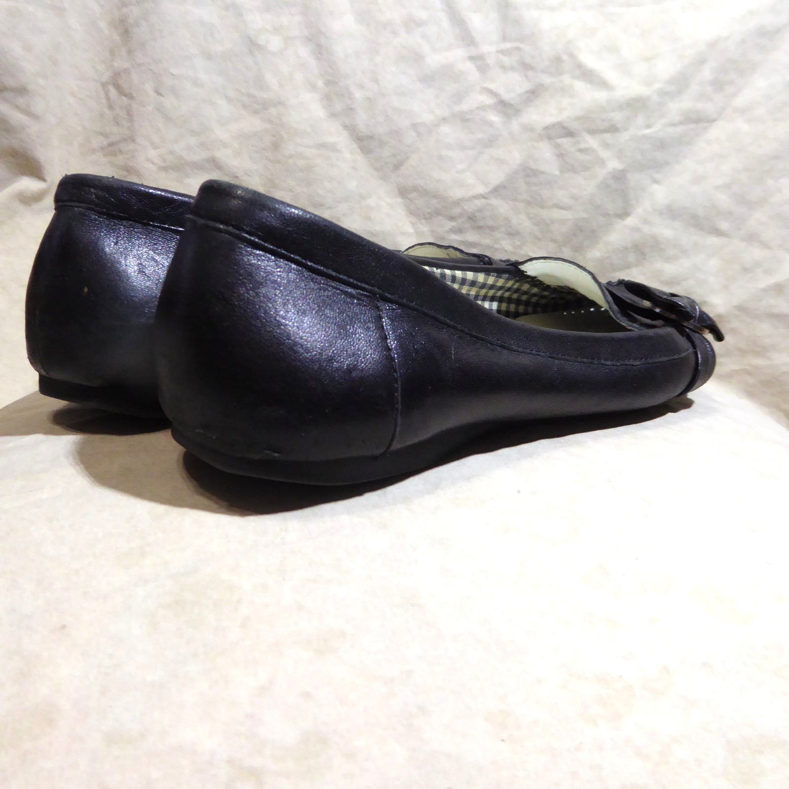 🩰 Anne Klein iFlex Kismet Slip-On Loafers sz 8.5 M Black Leather; Strap Detail