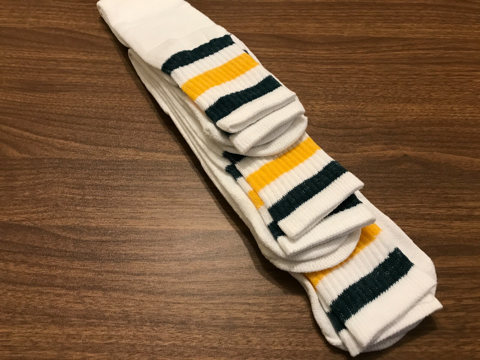 Yacht & Smith Cotton Tube Socks, Referee Style, Size 10-13 White W/Stripes