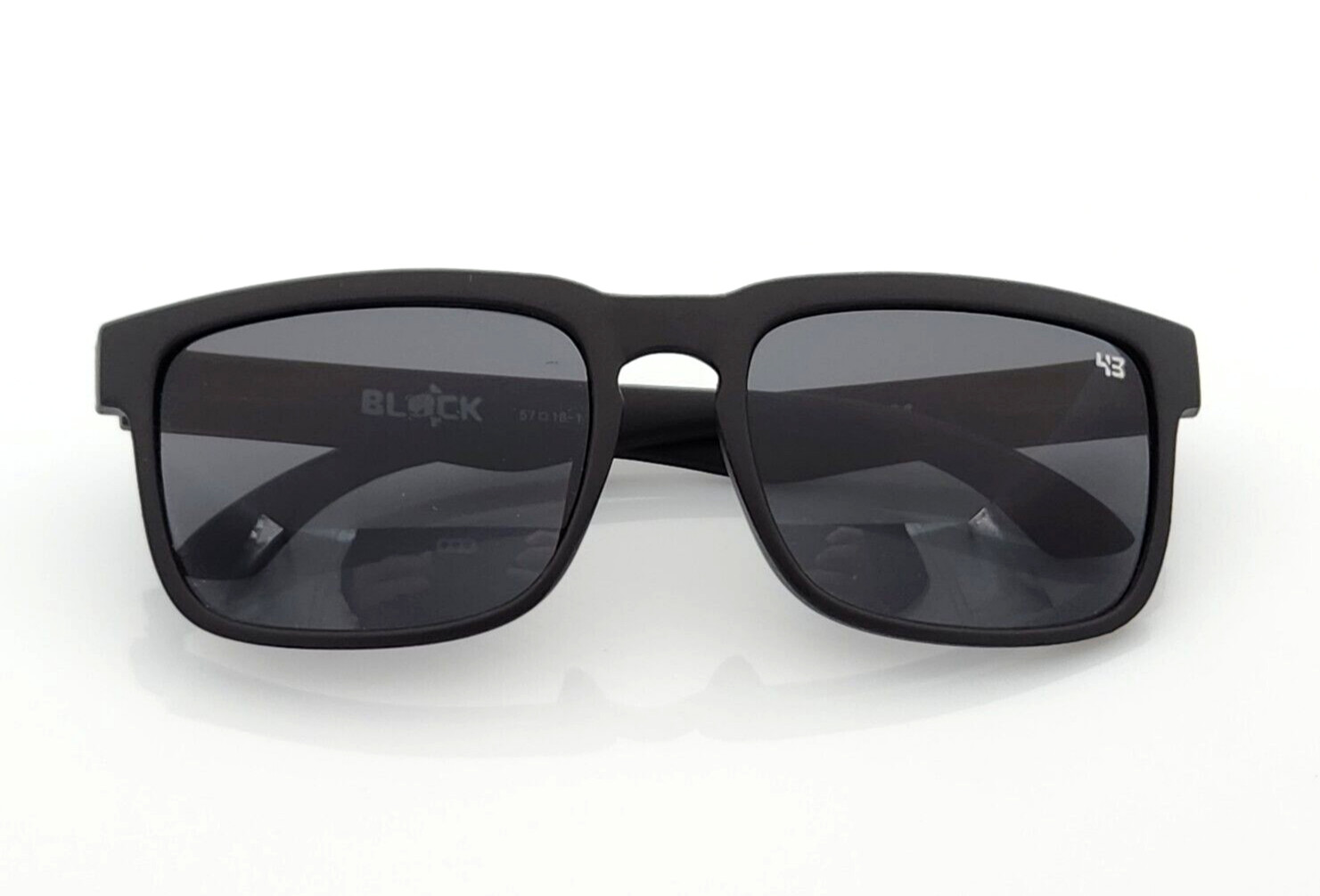 Blackout Spy Helm Promo Sunglasses Matte Black Dark Smoke Lens Black Logo S8