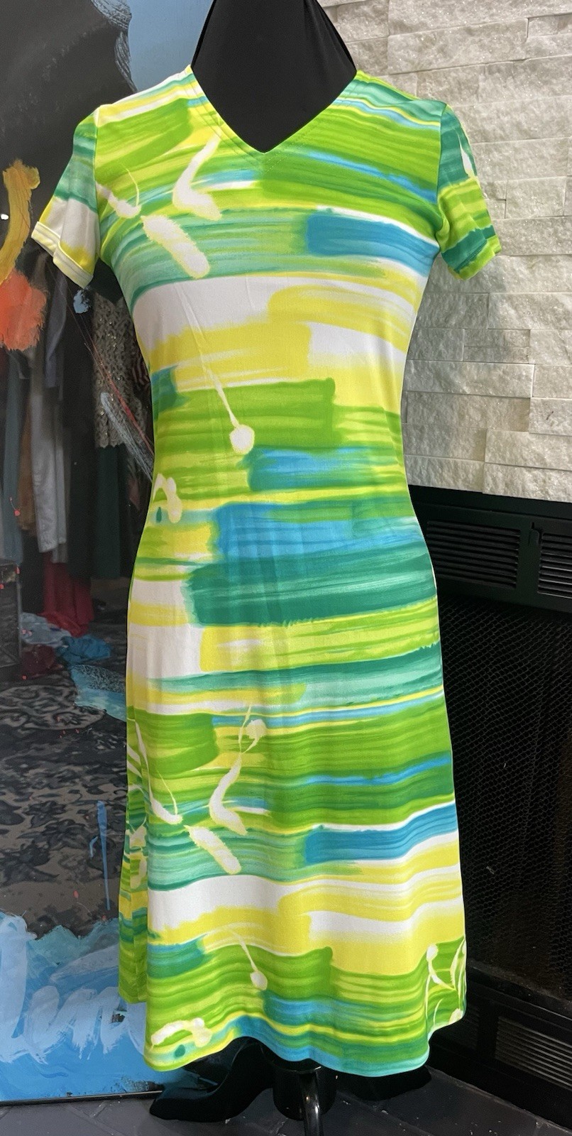 VTG 60s 70s Bayard Sport Mod Tie Dye Dress Psychedelic Groovy Retro Size 8