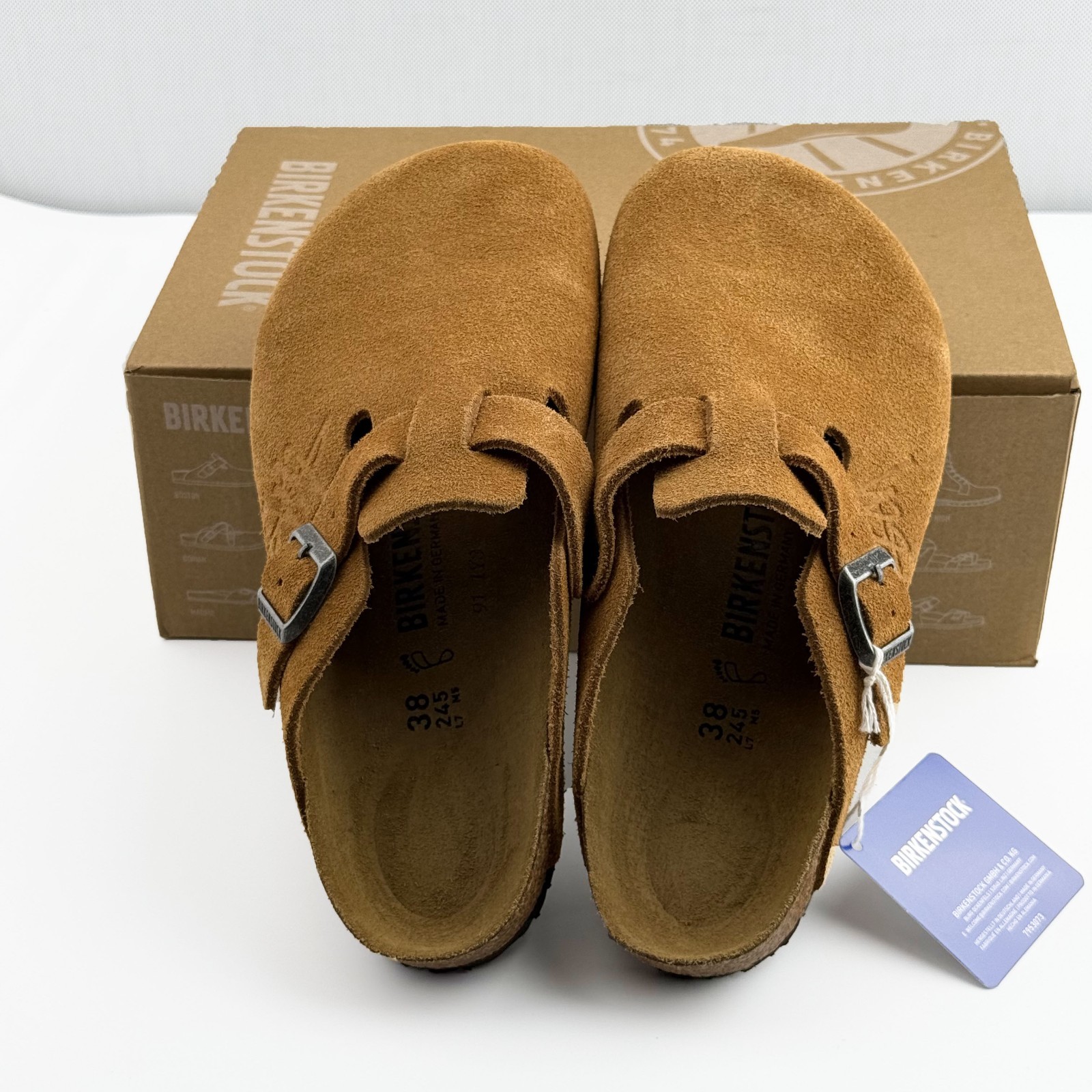 Birkenstock Boston X Stussy Suede Comfort Clog Caramel Women’s and Men’s Shoes