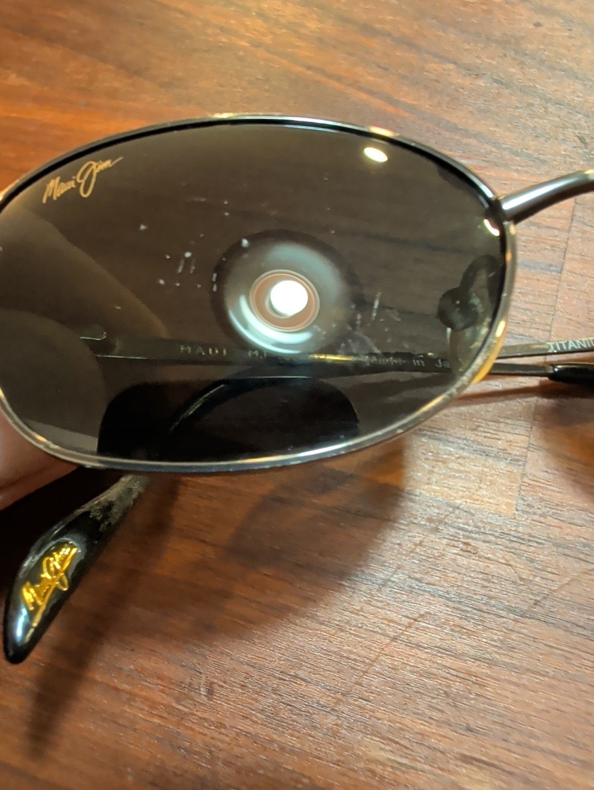 Maui Jim Hulu Sunglasses MJ-551-02 Gunmetal Titanium Polarized Black