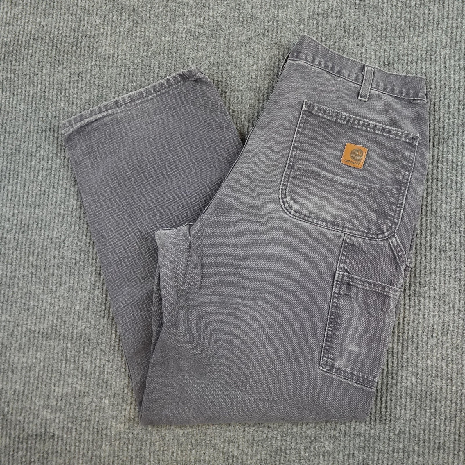 Vintage Carhartt B11 PTB Pants Mens 36×32 (34×30) Blue Canvas Carpenter Baggy