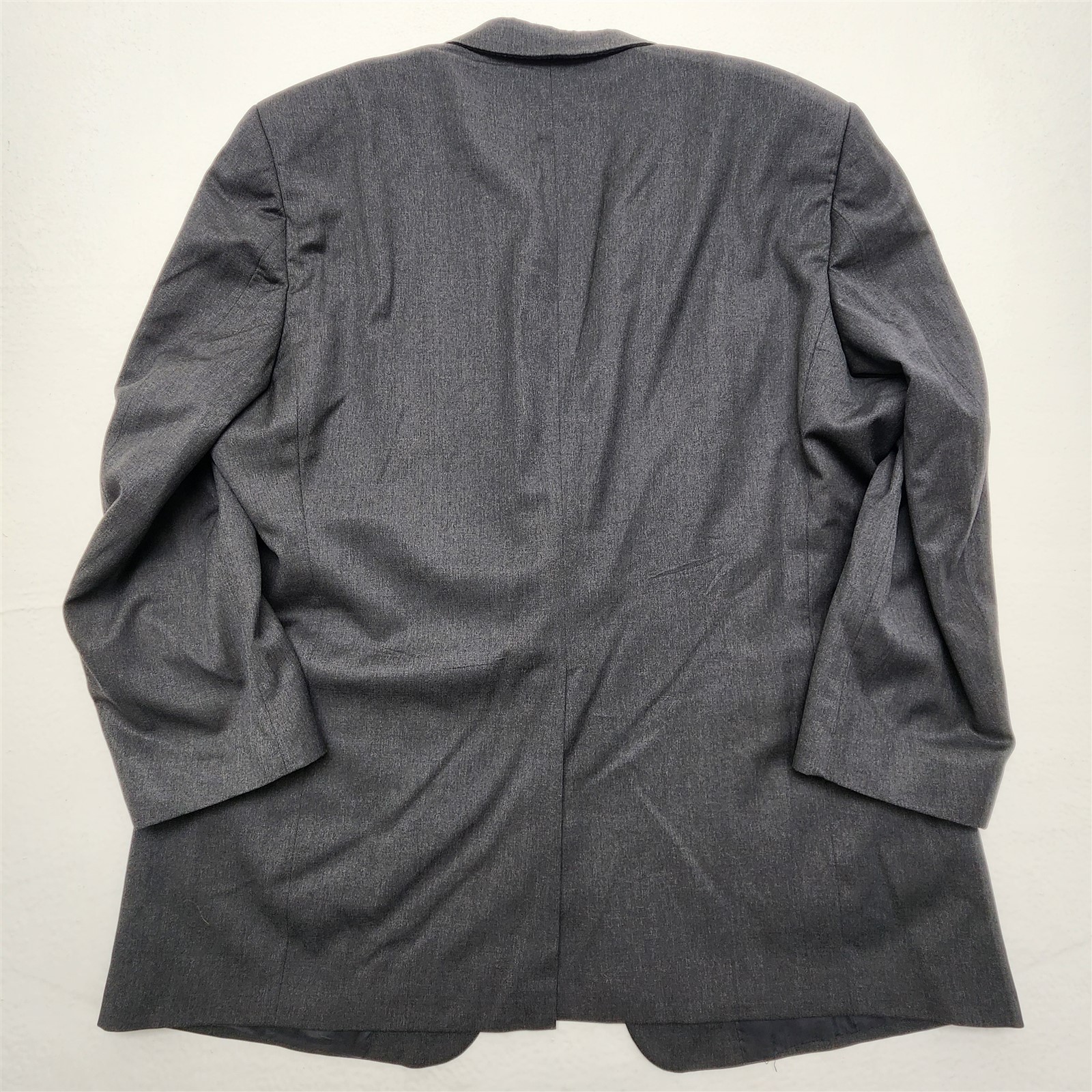 Vtg Hart Schaffner Marx USA 48R 42×30 Gray Gold Trumpeter Strong Shoulder Suit