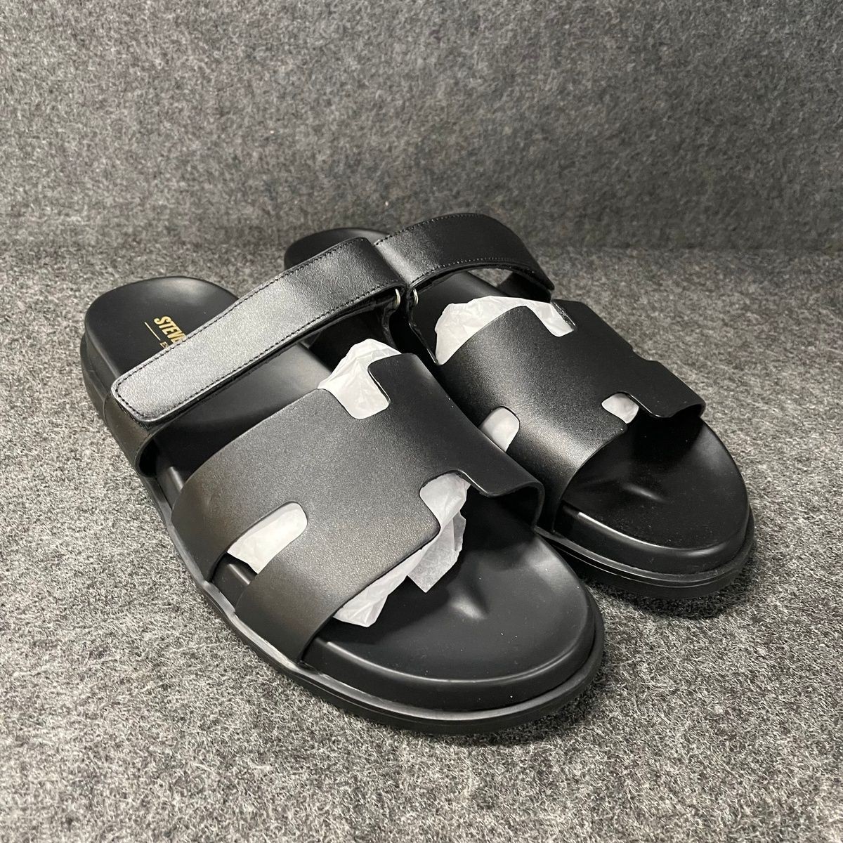 STEVE MADDEN Maiven Slide Sandals Mens Size 13 M Black MAIVA01M1017130