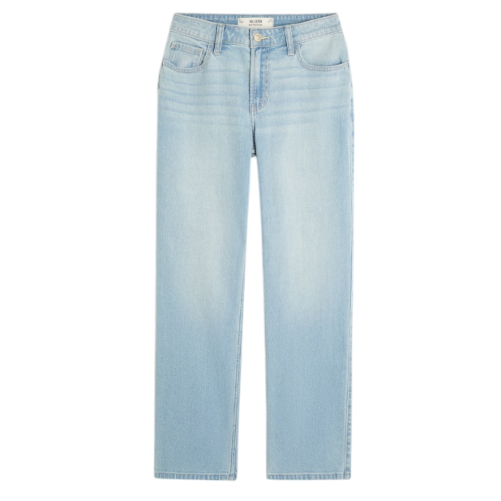 Hollister High-Rise Light Wash Straight Jeans NEW