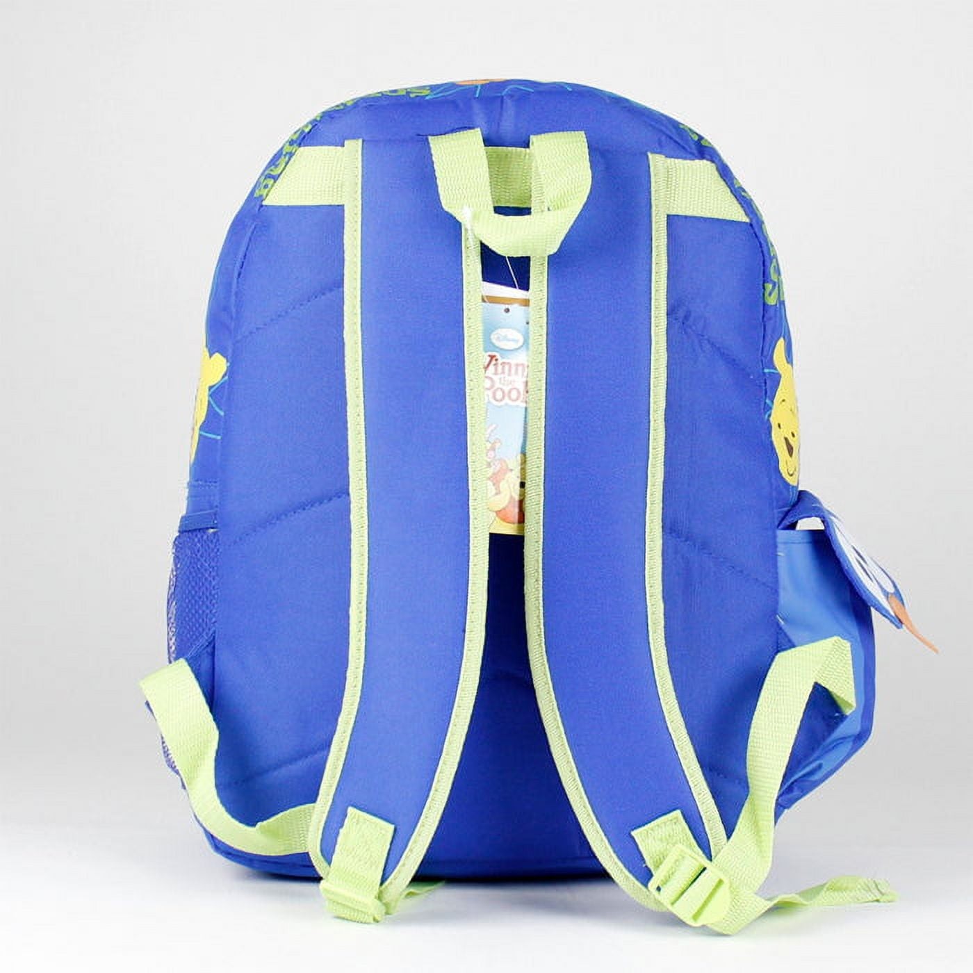 Large Backpack – Disney – Winnie the Pooh Tigger Piglet Blue 16″ School Bag NEW