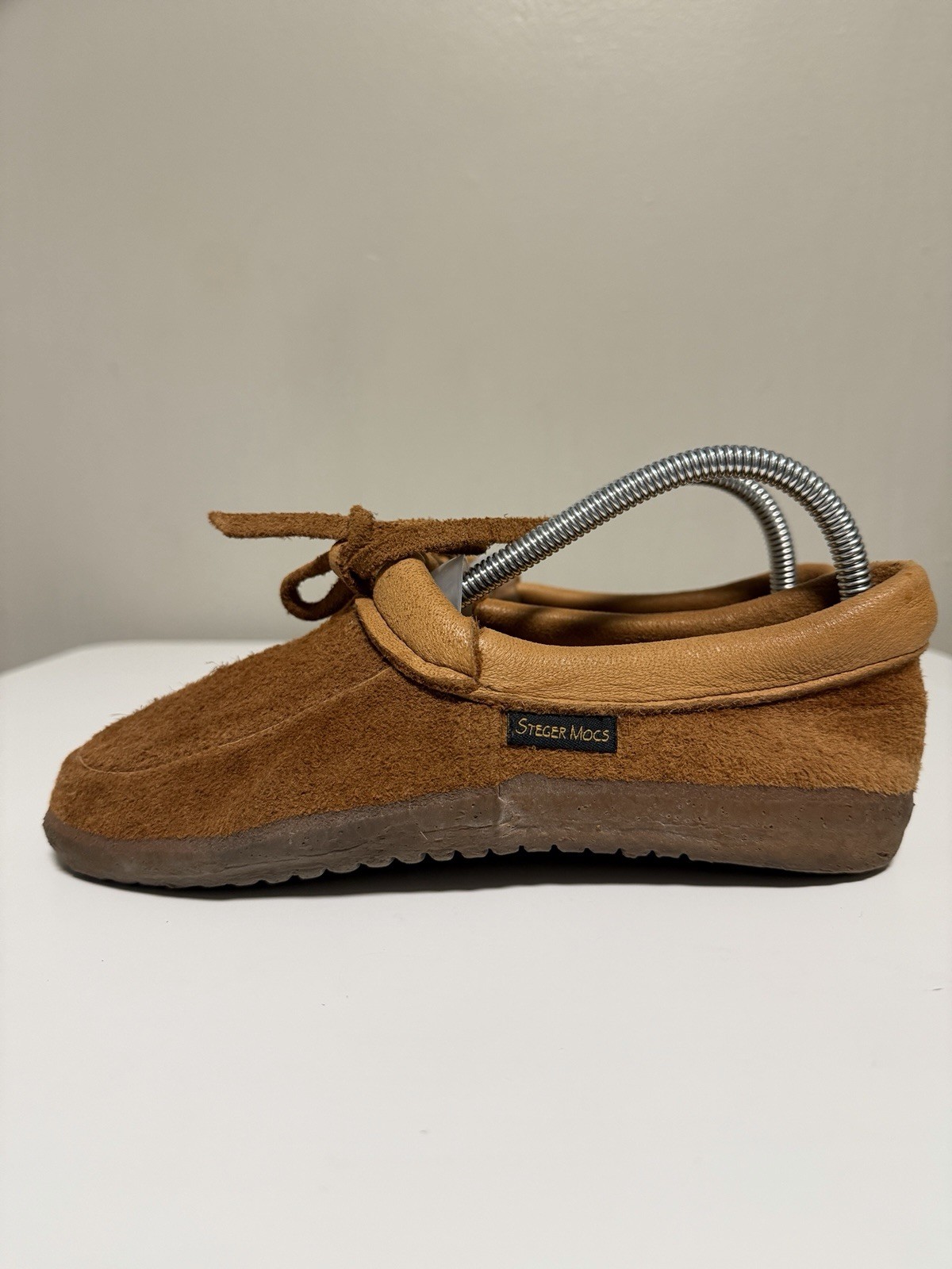 Stager Mukluks Steger Scout Moccasin Suede Leather Chestnut Women’s US 7