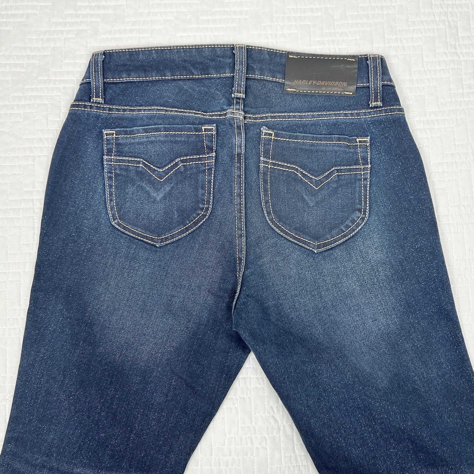Harley Davidson Womens FXRG Armalith Denim Jeans NWT 28 (30 x 32) 98268-19VW