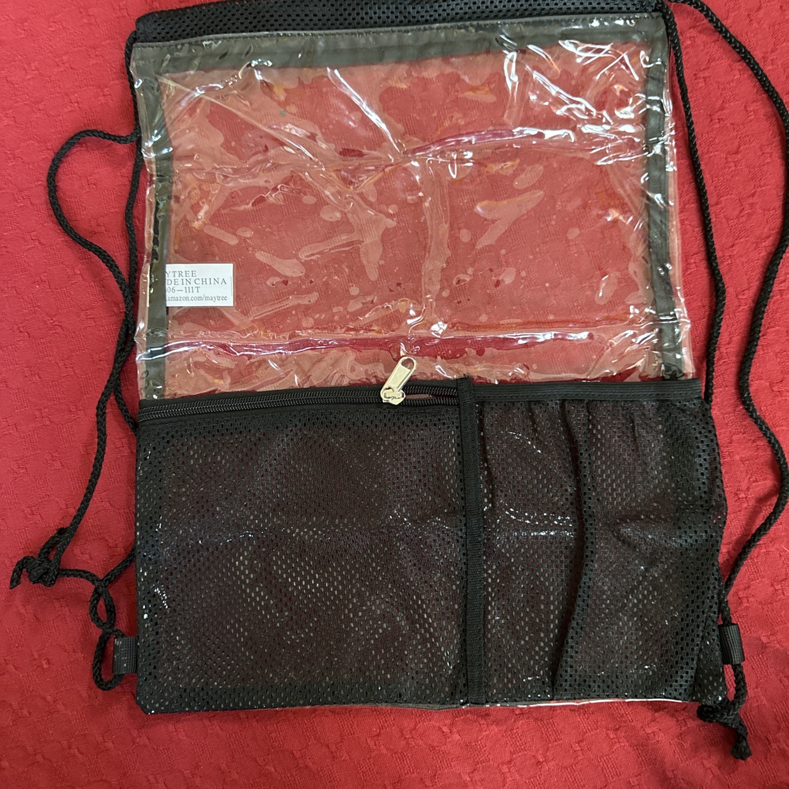 Lot 13 Clear Drawstring Backpacks Stadium Approved PVC School Security Bag
