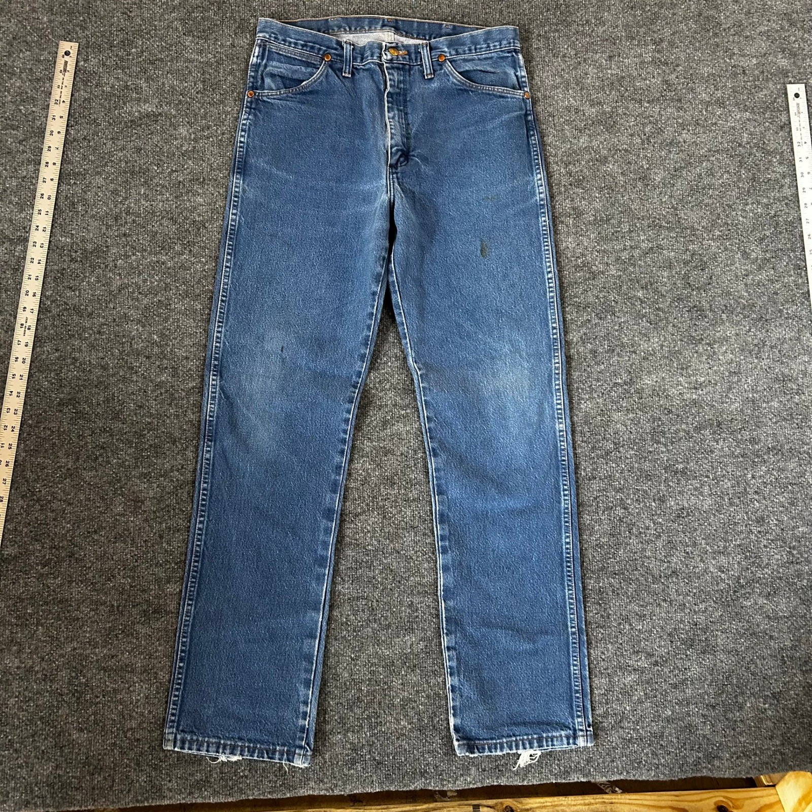 Wrangler Jeans Mens Size 34×34 Blue Cowboy Cut Straight Leg Denim Work Wear