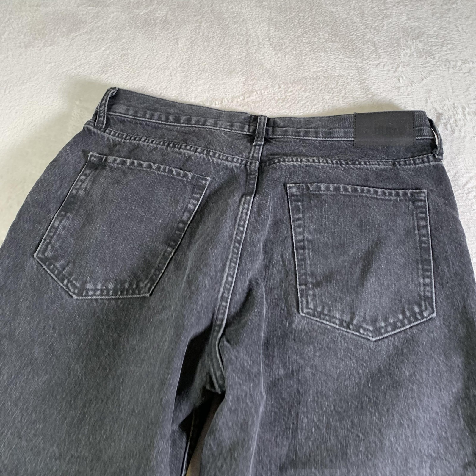 BDG Dad Jeans Mens 34×29 (Tag 34×32) Gray Straight Charcoal Wash Button Fly