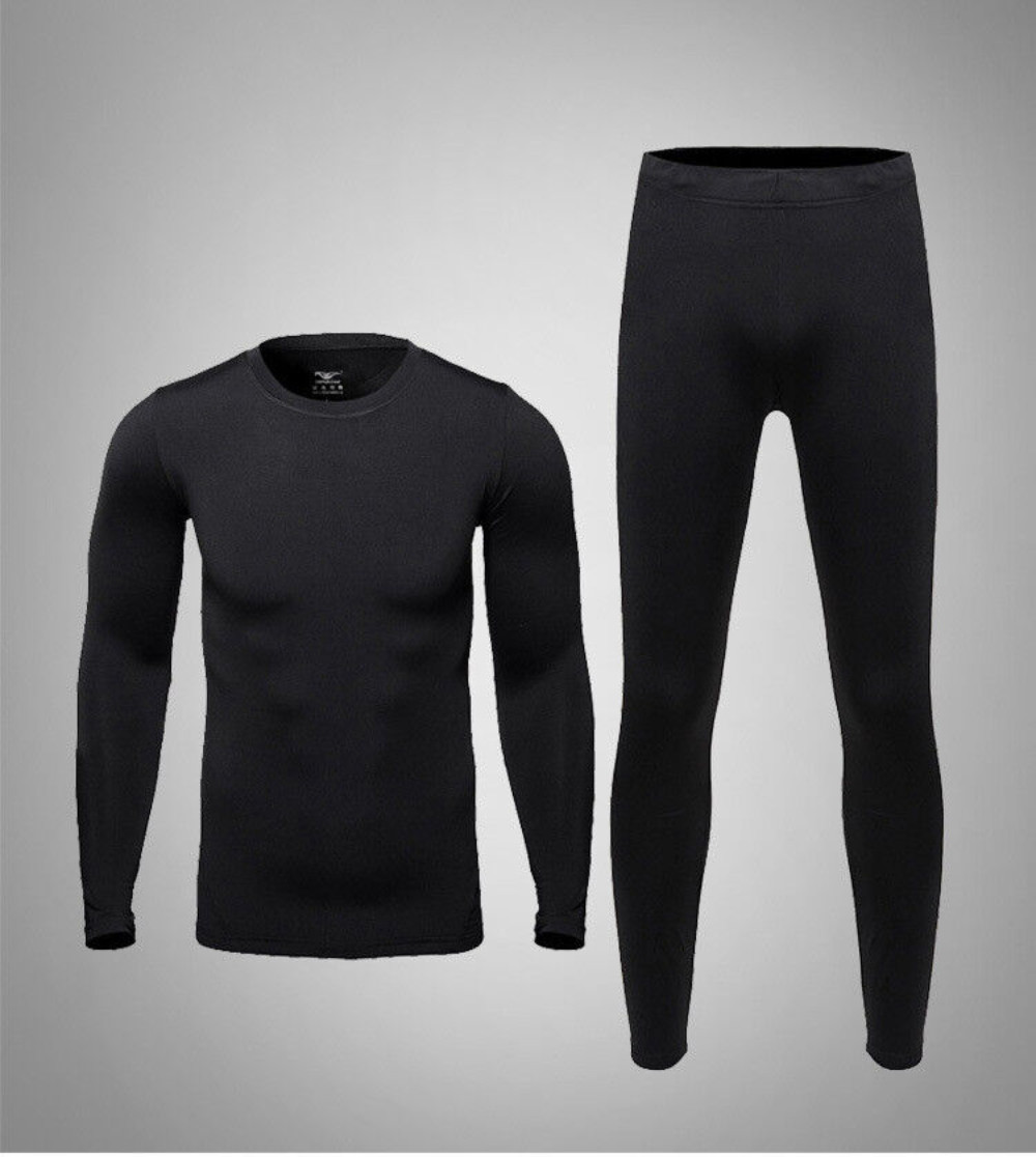 Winter Thermal Underwear Ski Warm Base Layer Tight Long Johns Top and Bottom Set