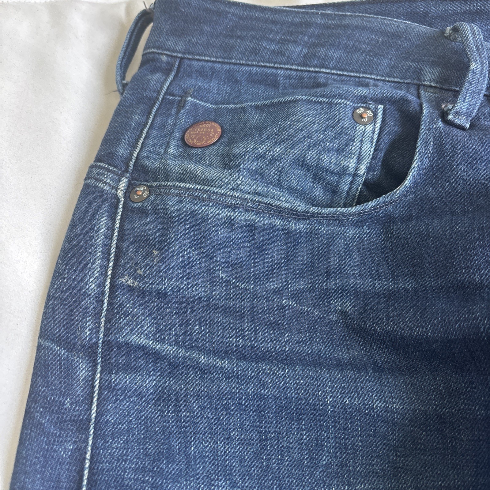 G-Star Raw Type C 3D Loose Tapered Jeans Men’s 33×32 Blue Denim Button Fly