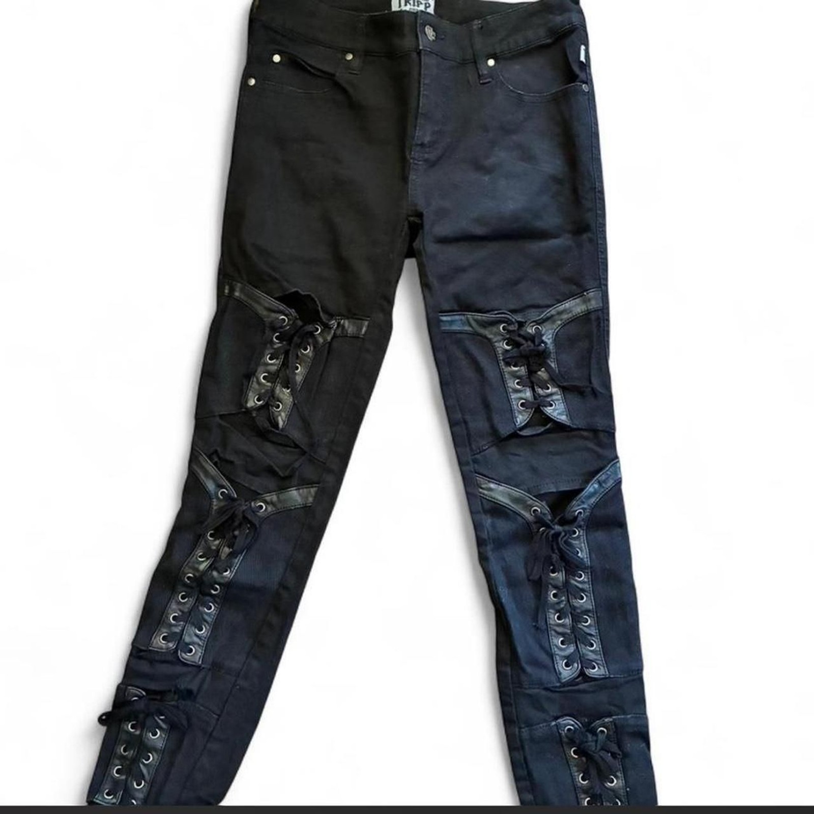 Vintage Y2K Tripp NYC Pants + CUSTOM Tripp NYC skull vest bundle deal Size S 26W