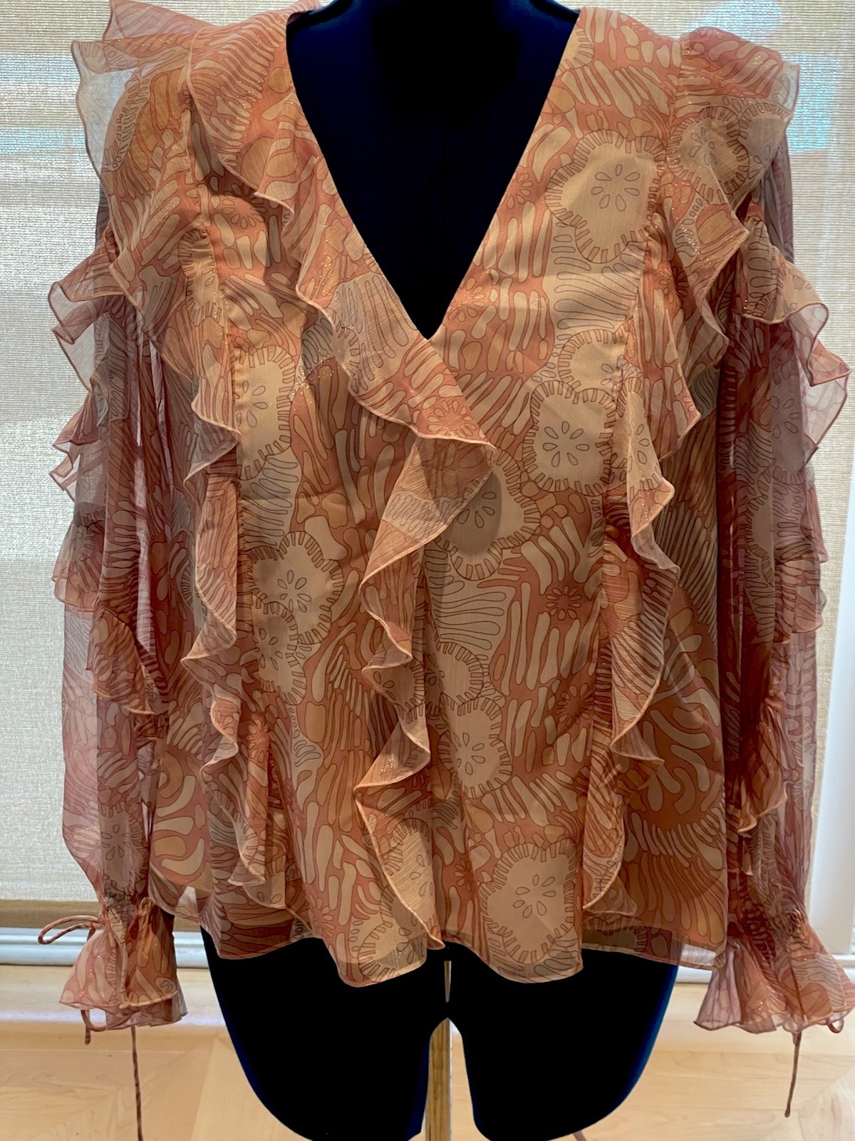 Ted Baker Blouse Large New MSRP &155.00