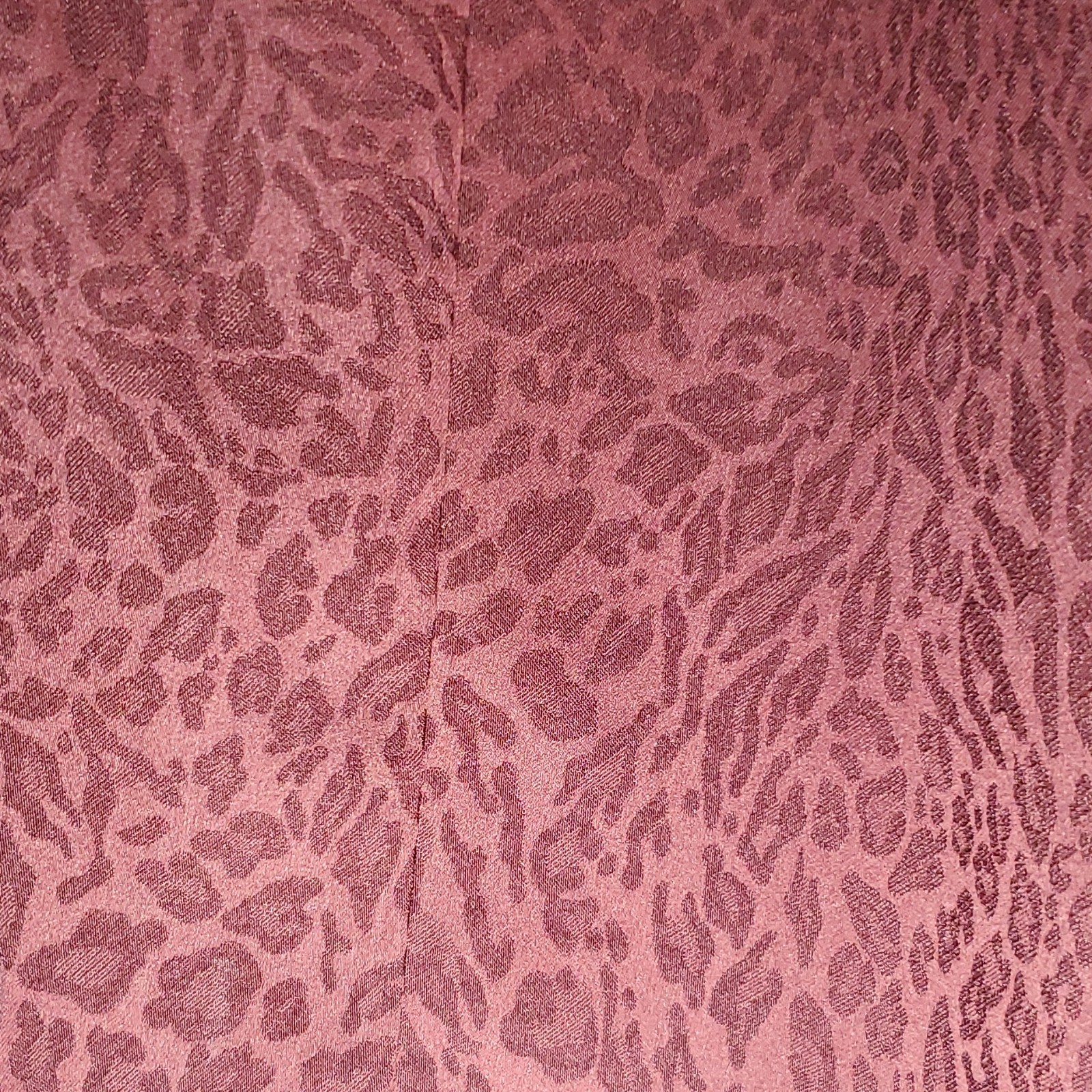 East 5th Women’s Burgundy Leopard Animal Print V-Neck Button Front Blouse 1X