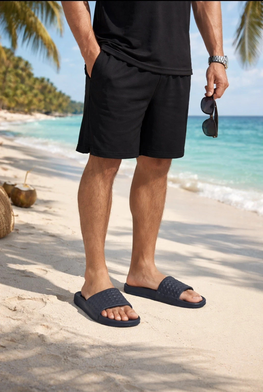 adidas Adissage 360rec Slides Sandals Men’s 9 US Navy Foam Comfy